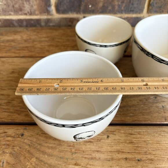 Skull Signature Housewares Ceramic Halloween 3 Nesting Bowls Microwave Safe - Picture 7 of 11